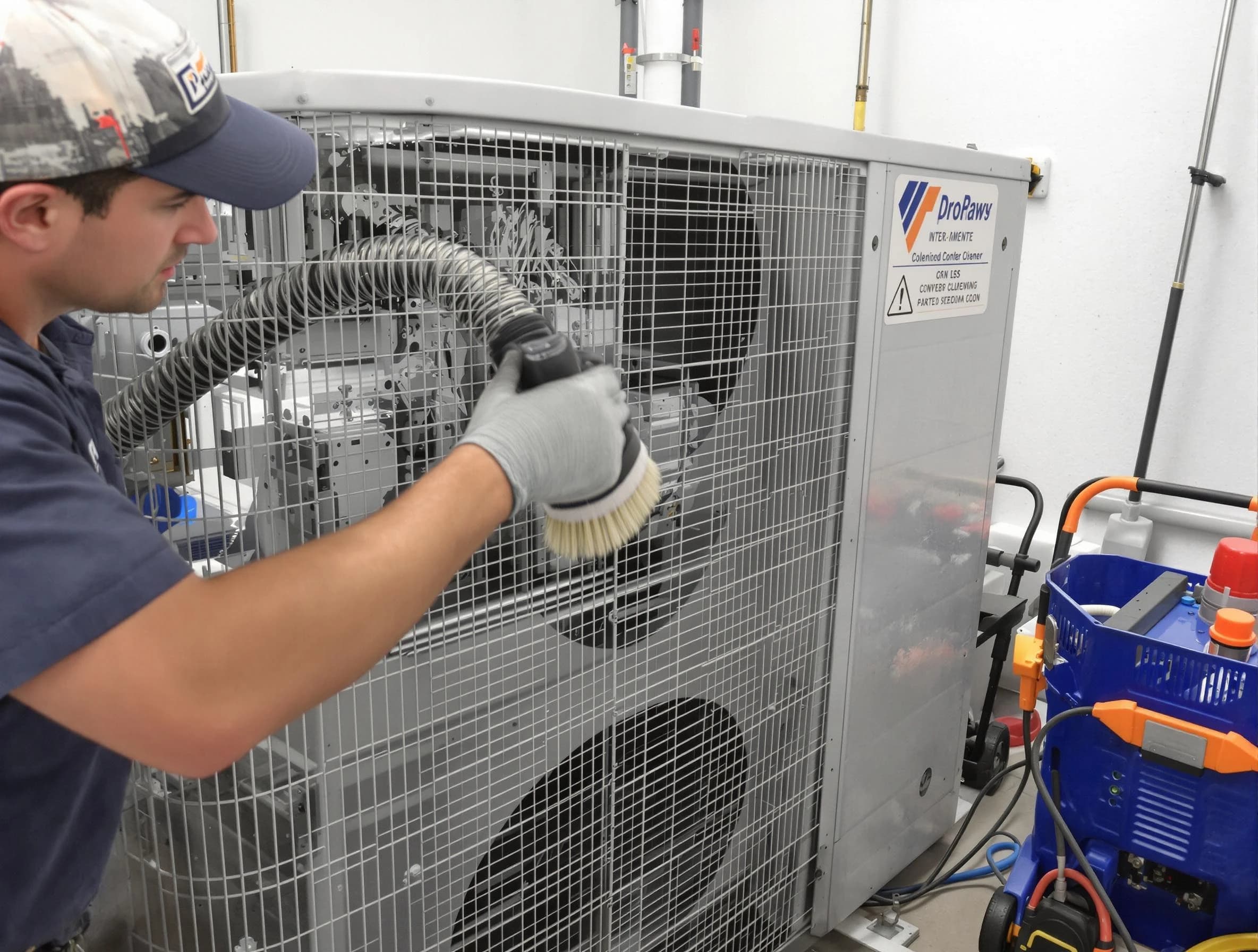 Somerville Air Duct Cleaning specialist performing precision AC coil cleaning for improved system performance in Somerville