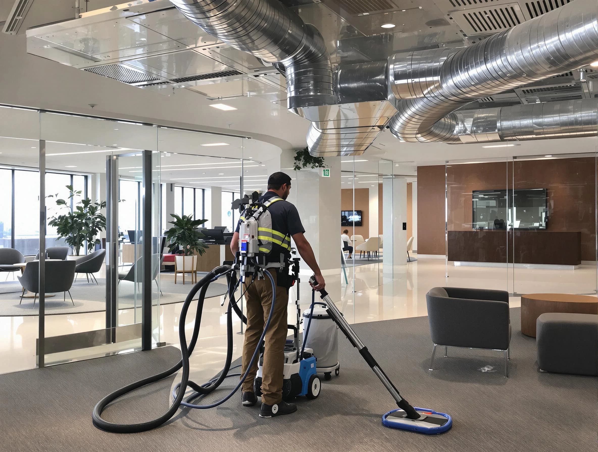 Commercial duct cleaning service by Somerville Air Duct Cleaning in Somerville