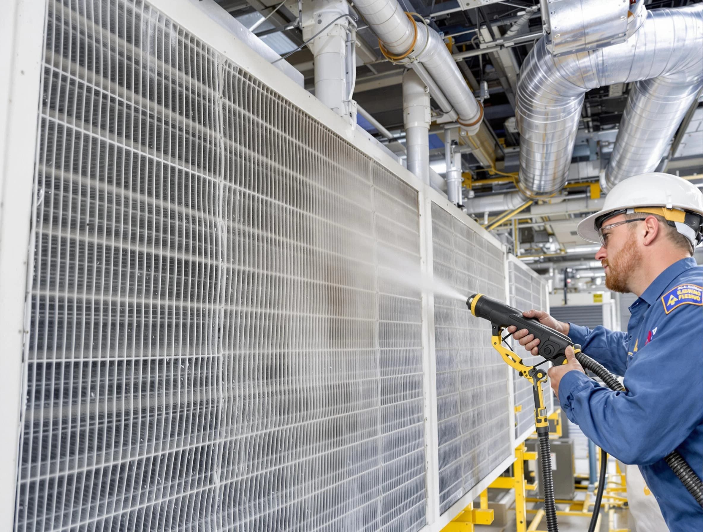 Professional commercial coil cleaning by Somerville Air Duct Cleaning in Somerville