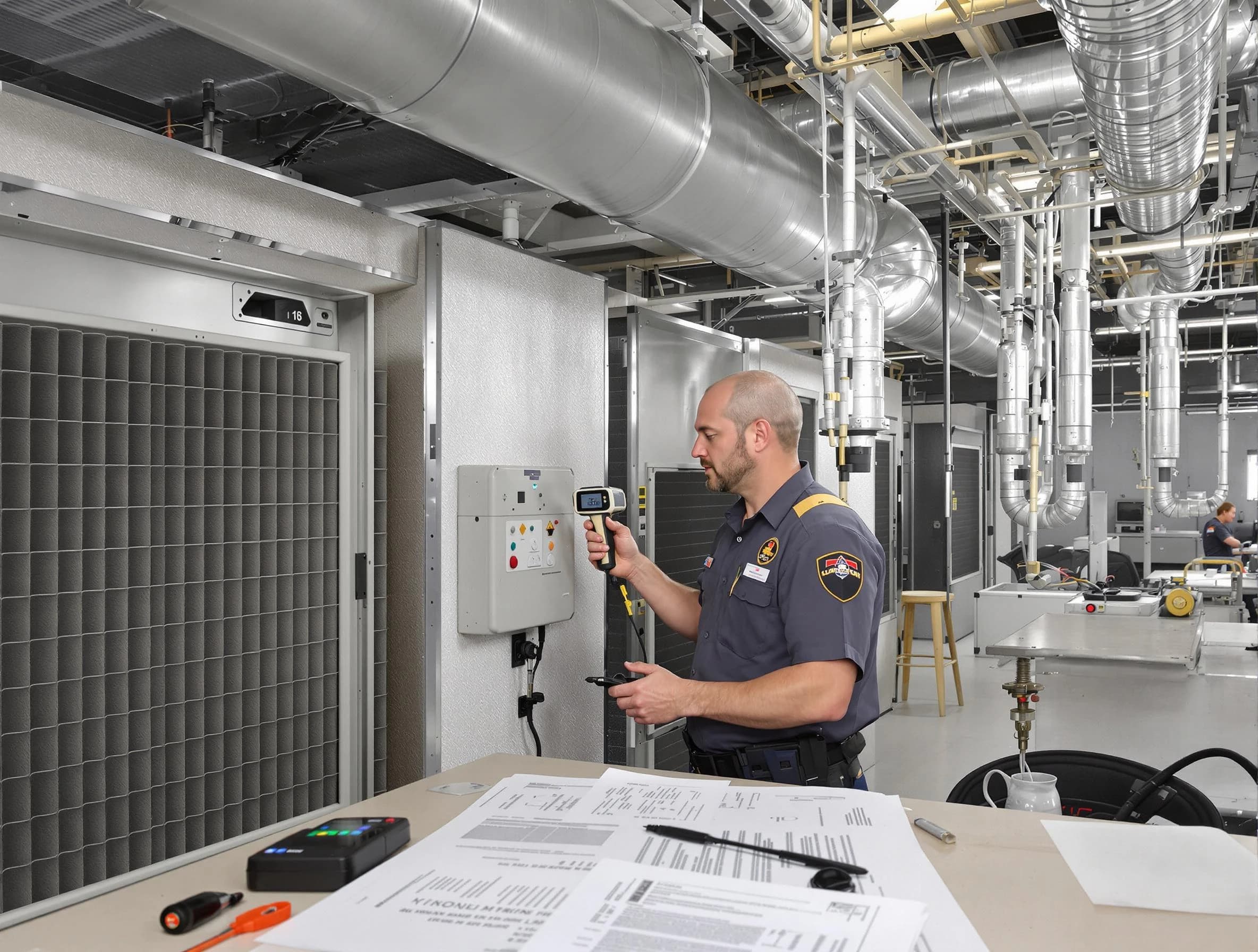 Professional filter system inspection by Somerville Air Duct Cleaning in Somerville