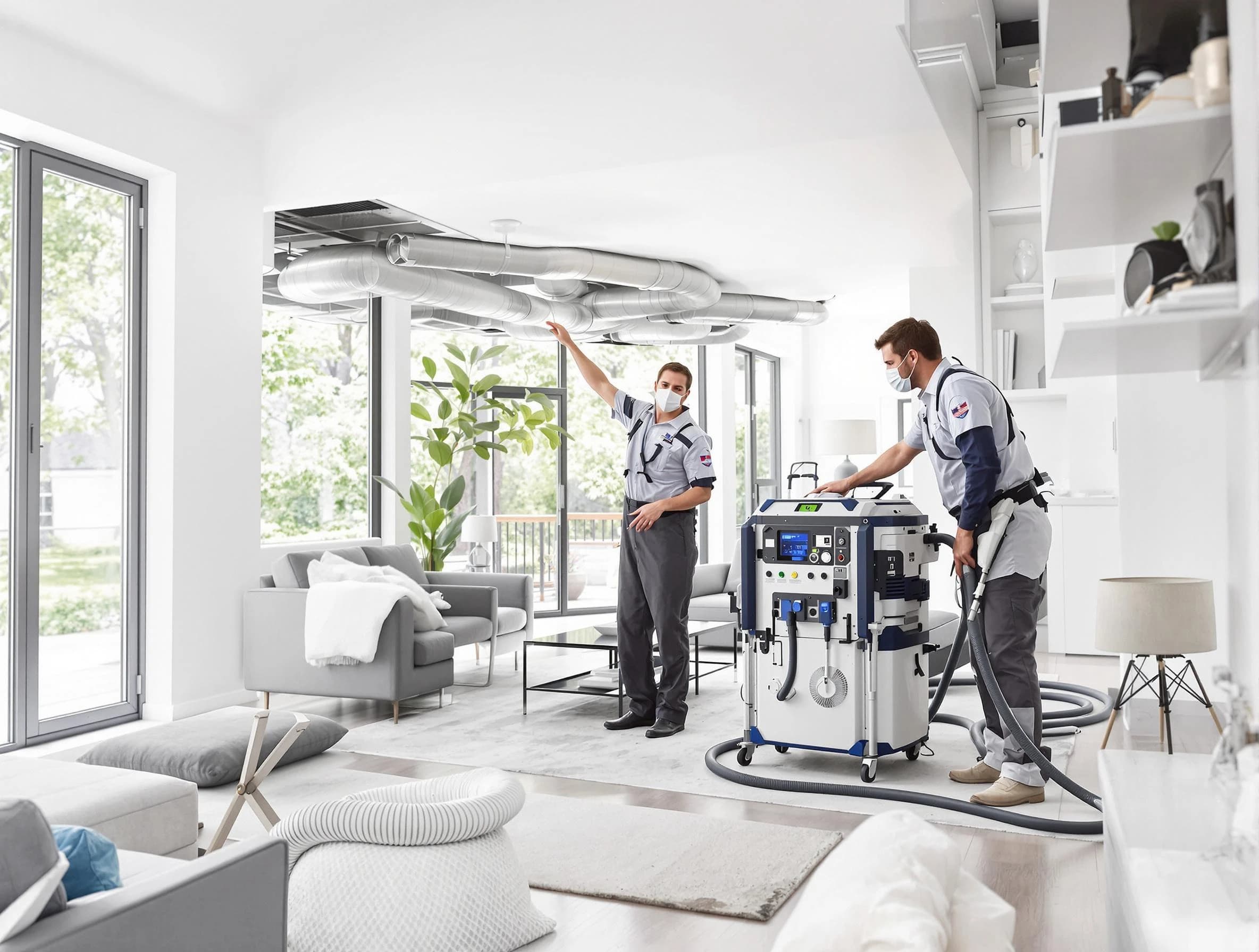 Somerville Air Duct Cleaning professional conducting pure air duct cleaning with state-of-the-art equipment in Somerville