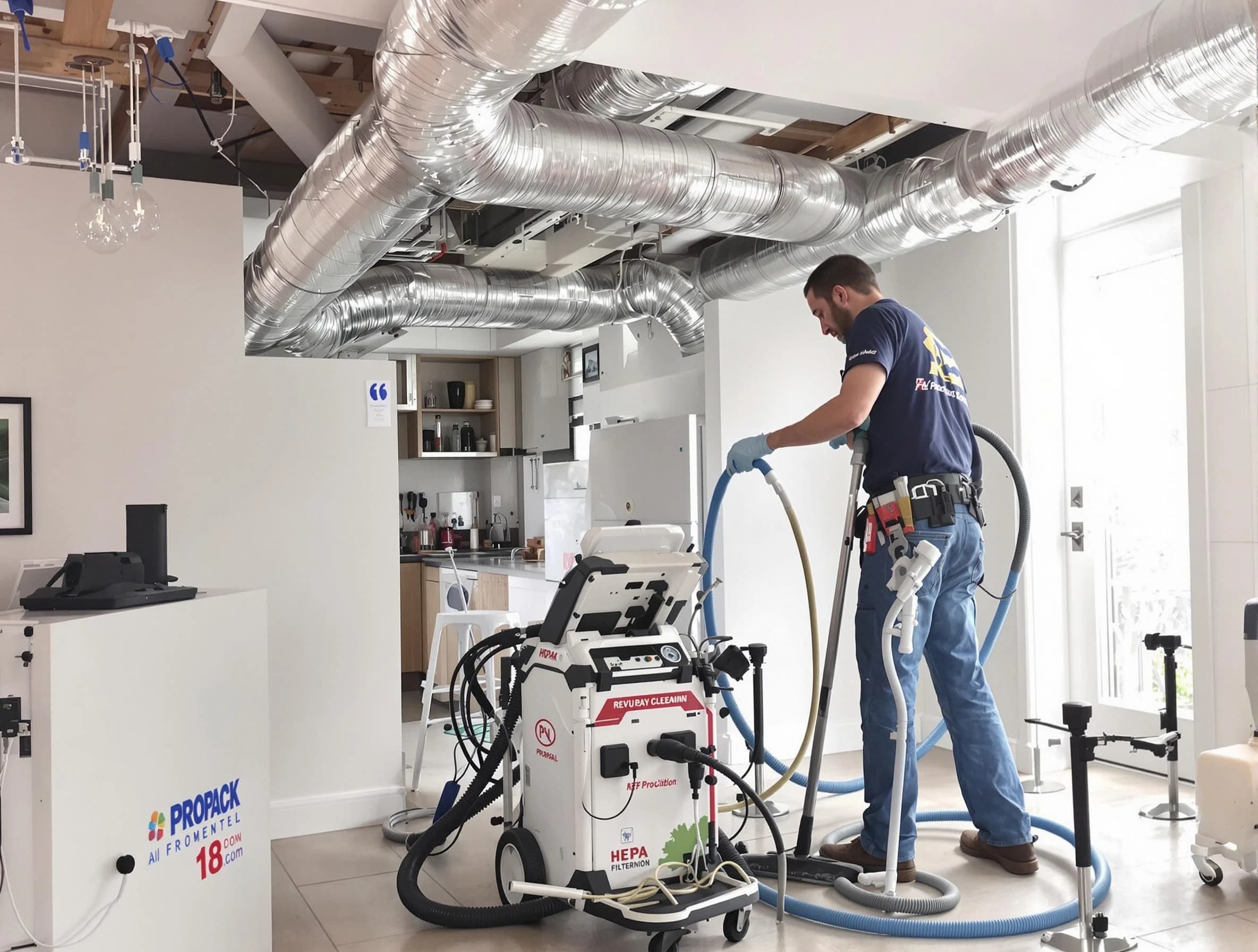 Somerville Air Duct Cleaning technician performing advanced pure duct cleaning with specialized equipment in Somerville