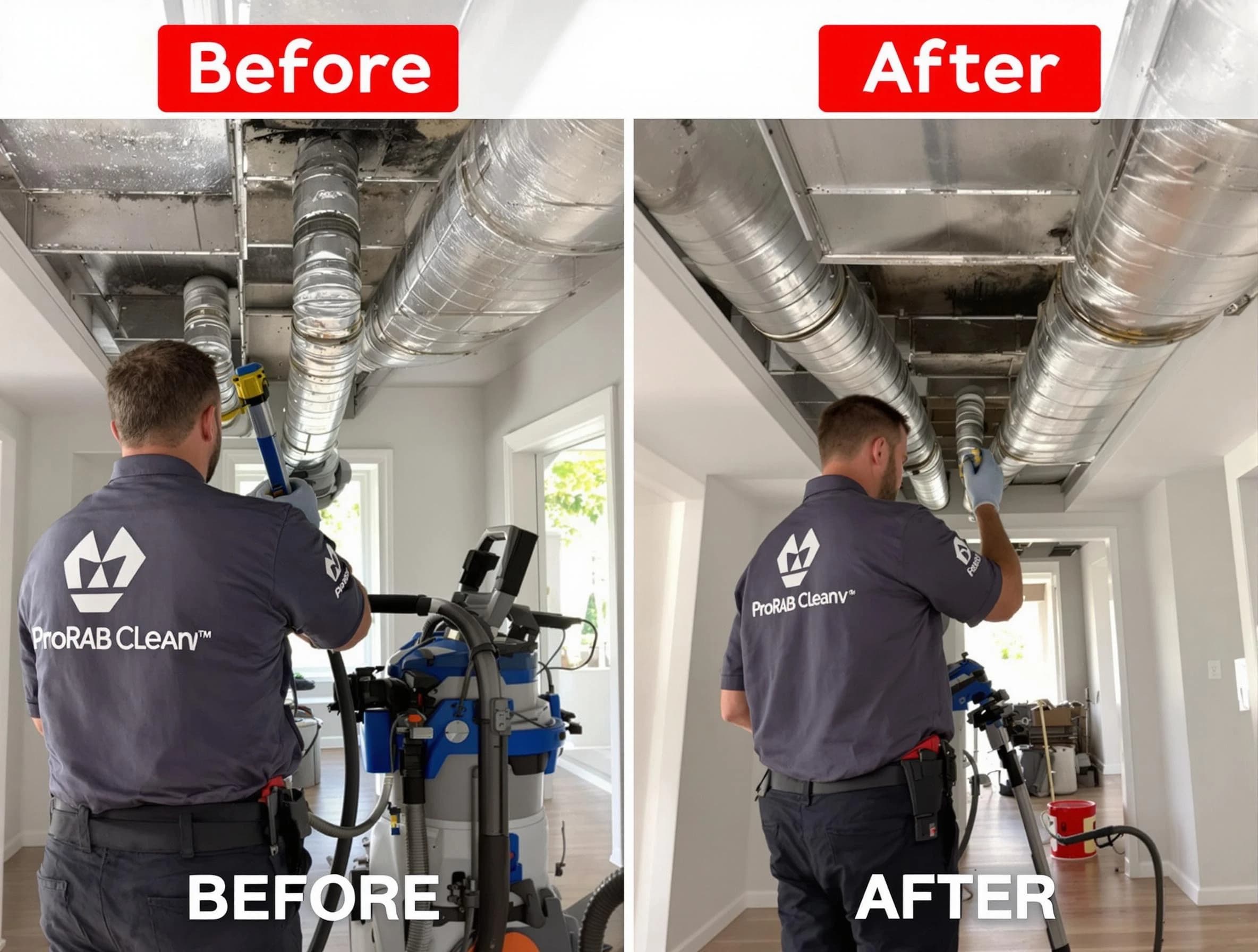 Somerville Air Duct Cleaning expert performing thorough residential duct cleaning in a Somerville home