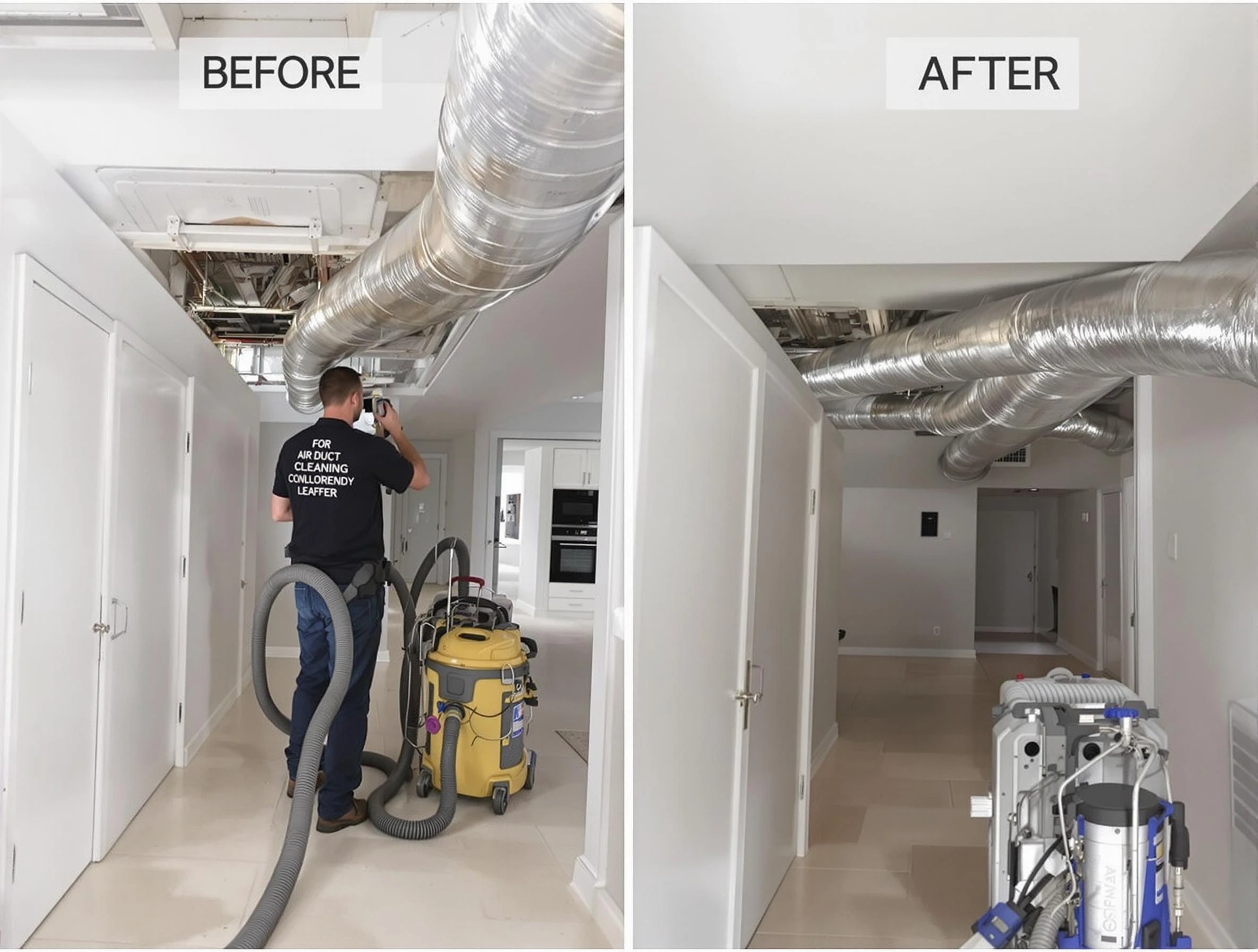 Somerville Air Duct Cleaning professional performing thorough air duct cleaning in Somerville