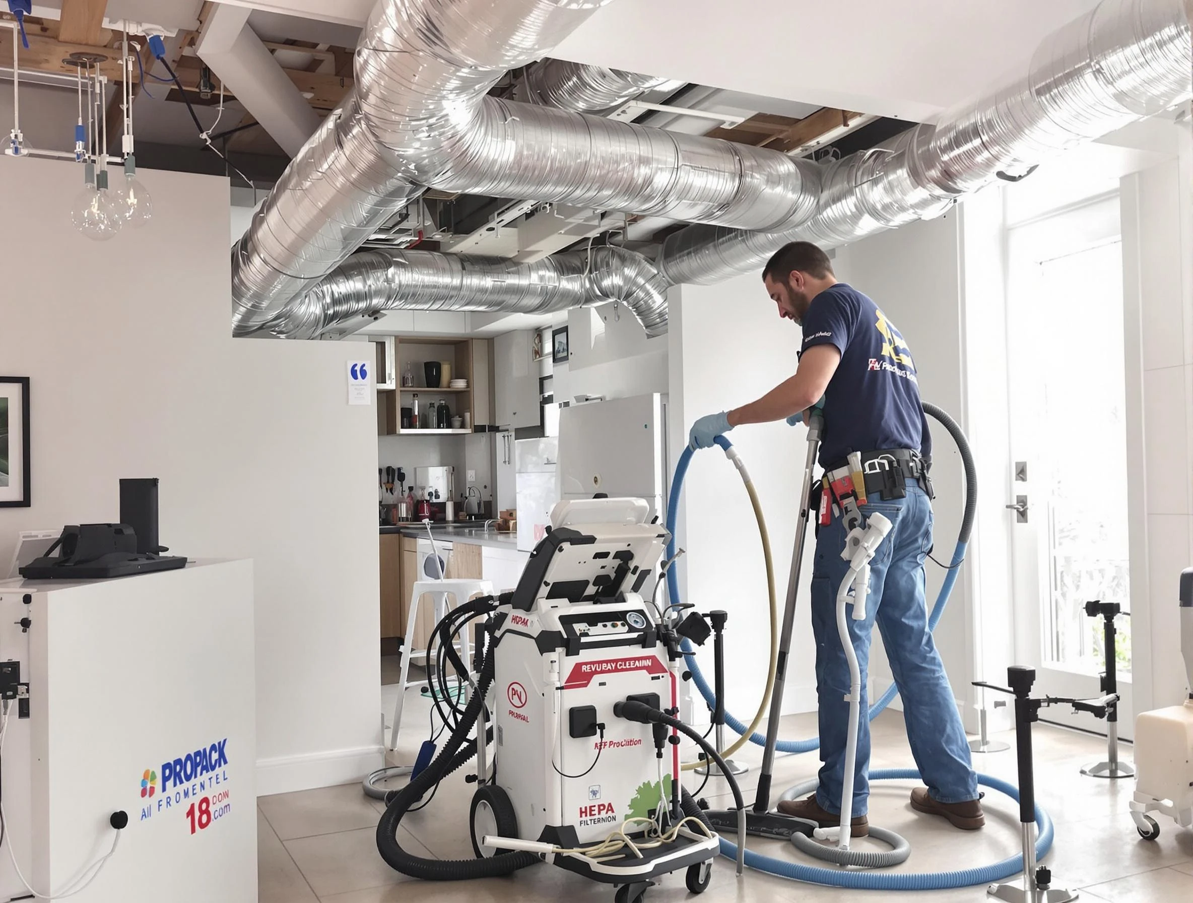 Somerville Air Duct Cleaning technician performing advanced pure duct cleaning with specialized equipment in Somerville